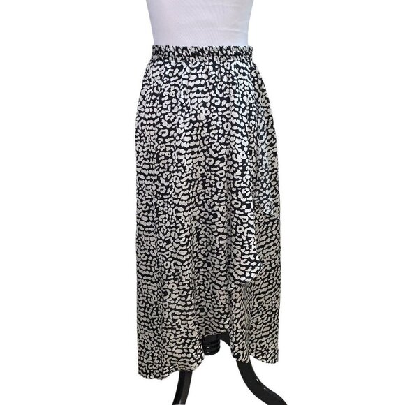Love Stitch Women's S Small Faux Wrap Midi Skirt Satin Animal Print Draped - Picture 6 of 8